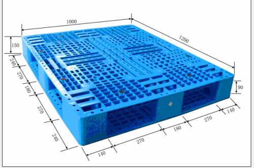 THTW-1210B田字網格塑料托盤（08）